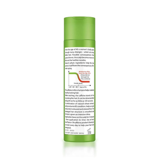 Plantur 39 Phyto-Caffeine Shampoo for Coloured & Stressed Hair - Adds Volume & Strength, 250ml