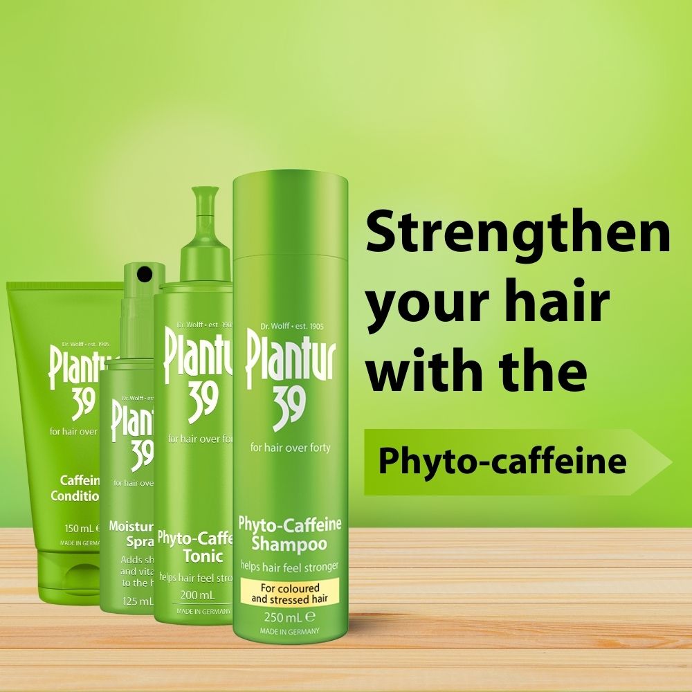 Plantur 39 Full Range Bundle for Coloured and Stressed Hair, Shampoo, Conditioner, Tonic and Moisturising spray - Adds Volume & Strength